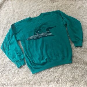 Vintage Loon Sweatshirt - Teal